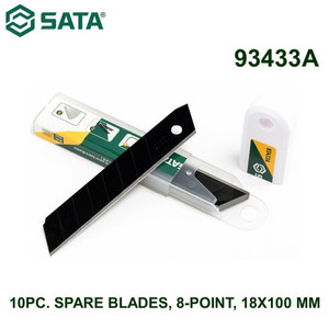 Isi Cutter 93433A - 10Pc. Spare Blades, 8-Point, 18X100 mm Sata Tools