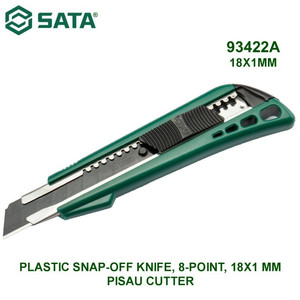 Pisau Cutter 93422A Plastic Snap-Off Knife 8-Point 18X1 mm Sata Tools