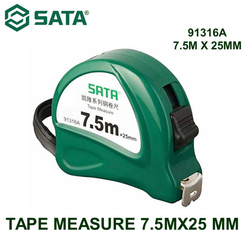 Meteran 7.5 M X 25 mm 91316A Abs Case Tape Measure 7.5 Meter Sata Tool