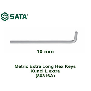 Kunci L 10.0 mm 80316A Metrik Extra Long Hex Key Sata Tools