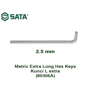 Kunci L 2.5 mm 80306A Metrik Extra Long Hex Key Sata Tools