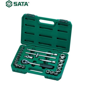 Kunci Shock Mata Sok 24 Pcs 09060-6 1/2" 6 PT Socket Set Sata Tools