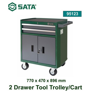 SATA Tools 2 Laci Drawer Trolley 95123 DRAWER TOOL TROLLEY / CART