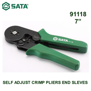 Tang Press Skun 91118 Self Adjust Crimp Pliers End Sleves Sata Tools