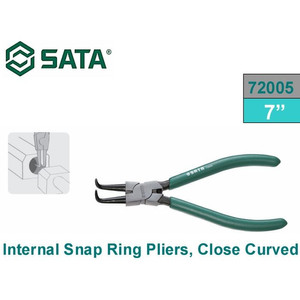 Tang Snap Ring Pliers Internal Close Curved 7" 72005 Sata Tools