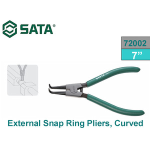 Tang Snap Ring Pliers External Open Curved 7" 72002 Sata Tools