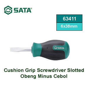 Obeng Minus Cebol 6 x 38 mm 63411 Slotted Screwdriver Sata Tools