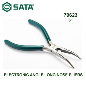 Tang Lancip Bengkok 6" 70623 Electronic Angle Long Nose Pliers Sata