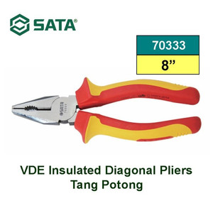 Tang Kombinasi 70333 VDE Insulated Linesman Pliers 8" Sata Tools