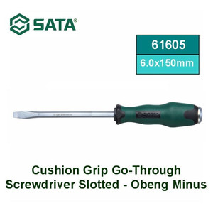 Obeng Ketok Minus 6 x 150 mm 61605 Slotted Screwdriver Sata Tools