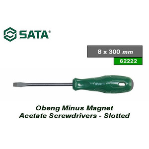 Obeng Minus Magnet 8 X 300 mm 62222 Slotted Screwdriver Sata Tools