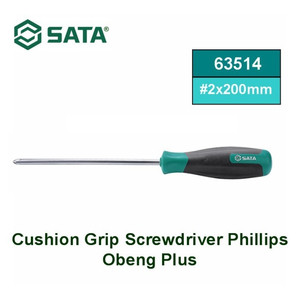 Obeng Plus 2 X 200 mm 63514 Cushion Grip PH Screwdriver Sata Tools