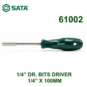 Gagang Obeng Mata Obeng 61002 Bits Driver 1/4" X 100 mm Sata Tools