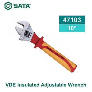 Kunci Inggris 10" 47103 VDE Insulated Adjustable Wrench Sata Tools