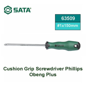 Obeng Plus 1 X 150 mm 63509 Cushion Grip PH Screwdriver Sata Tools