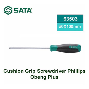 Obeng Plus 0 X 100 mm 63503 Cushion Grip PH Screwdriver Sata Tools