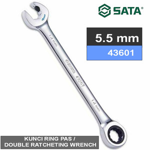 Kunci Ring Pas Double Ratchet 5.5 mm 43601 Wrench Sata Tools