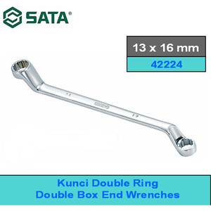 Kunci Double Ring/Double Box End Wrench 13 mm X 16 mm 42224 Sata Tools