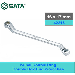 Kunci Double Ring/Double Box End Wrench 16 mm X 17 mm 42218 Sata Tools