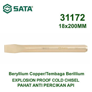 Pahat 18X200mm Anti Percikan 31172 Non Sparking Cold Chisel Sata Tools