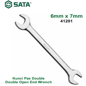 Kunci Pas Double 6 X 7 mm - Double Open End Wrench 41201 Sata Tools