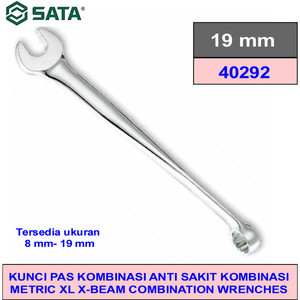 Kunci Ring Pas Anti Sakit 19 mm Xl X-Beam 40292 Sata Tools