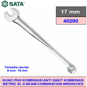 Kunci Ring Pas Anti Sakit 17 mm Xl X-Beam 40290 Sata Tools