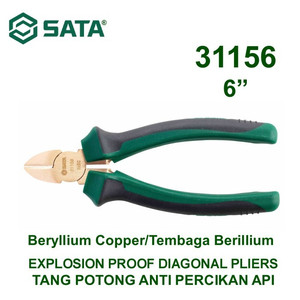 Tang Potong 6" Anti Api 31156 Non Sparking Diagonal Pliers Sata Tools