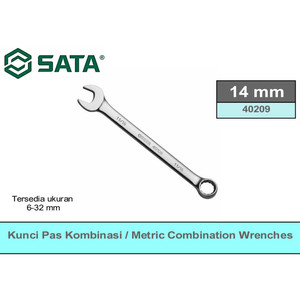 Kunci Ring Pas Kombinasi 14 mm 40209 Combination Wrench Sata Tools