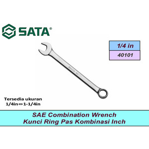 Kunci Ring Pas Kombinasi Inci 40101 Combination Wrench 1/4" Sata Tools