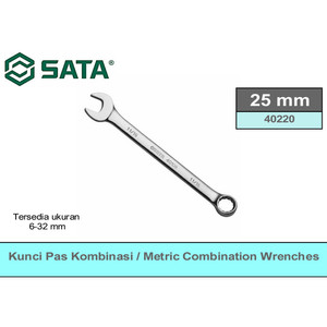 Kunci Ring Pas Kombinasi 25 mm 40220 Combination Wrench Sata Tools