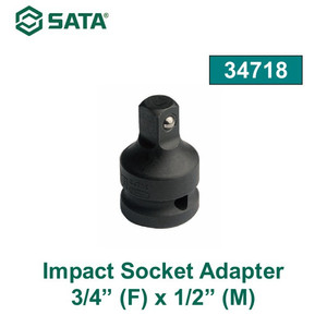 Adaptor Socket 34718 3/4"F X 1/2"M Impact Drive Adapter Sata Tools