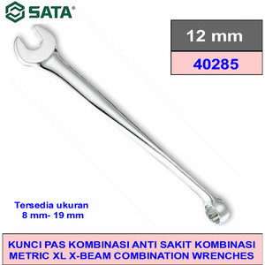 Kunci Ring Pas Anti Sakit 12 mm Xl X-Beam 40285 Sata Tools