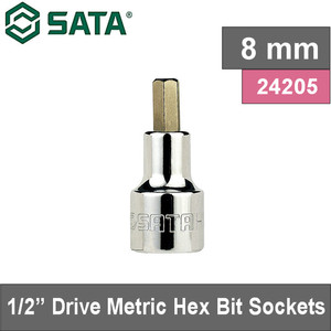 Mata Sok Bit Hex 8 mm 24205 1/2" 50 L Metric Hex Bit Socket Sata Tools