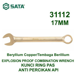 Kunci Ring Pas 17 mm Anti Percikan 31112 Non Sparking Wrench Sata Tool