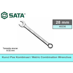 Kunci Ring Pas Kombinasi 28 mm 40236 Combination Wrench Sata Tools