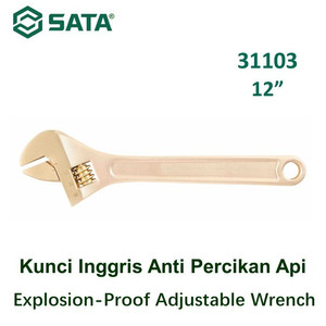 Kunci Inggris Anti Api 31103 12" Explosion-Proof Adj Wrench Sata Tools