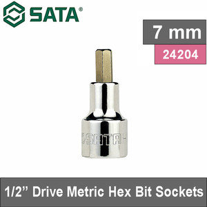 Mata Sok Bit Hex 7 mm 24204 1/2" 50 L Metric Hex Bit Socket Sata Tools