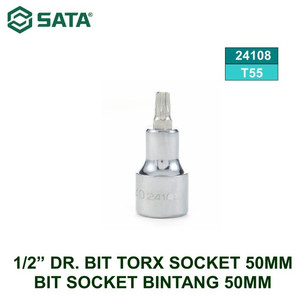 Mata Sok Bit Bintang 24108 1/2” Bit Torx T55 Socket 50 mm Sata Tools