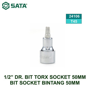 Mata Sok Bit Bintang 24106 1/2” Bit Torx T45 Socket 50 mm Sata Tools