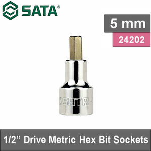 Mata Sok Bit Hex 5 mm 24202 1/2" 50 L Metric Hex Bit Socket Sata Tools