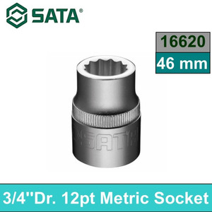 Kunci Mata Sok 16620 - Socket 3/4" Dr. 12PT. 46 mm Sata Tools