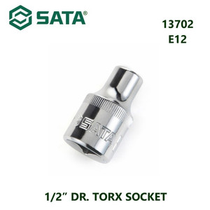 Kunci Shock Mata Sok Bintang 13702 1/2" Dr. Torx Socket E12 Sata Tools