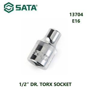 Kunci Shock Mata Sok Bintang 13704 1/2" Dr. Torx Socket E16 Sata Tools