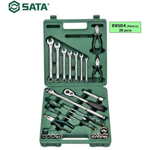 Kunci Shock Mata Sok 26 Pcs Metrik 09504 1/2" 6 PT Socket Sata Tools