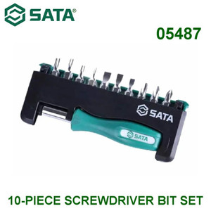 Mata Obeng Set 10 Pcs 05487 - 10 Pcs Screwdriver Bit Set Sata Tools