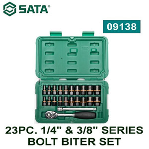 Kunci Sok Buka Baut Karat 23 Pc 09138 1/4", 3/8" Bolt Biter Sata Tools