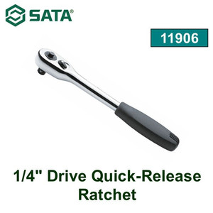 Gagang Kunci Sok 11906 1/4" Dr. Quick-Release Ratchet Sata Tools