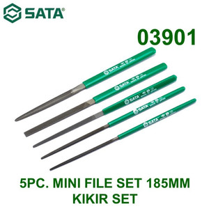 Kikir Mini 185 mm Set 5Pcs 03901 Mini File Set Sata Tools (Japan)