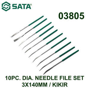 Kikir 3 X 140 mm Set 10 Pcs 03805 10Pcs Needle File Set Sata Tools